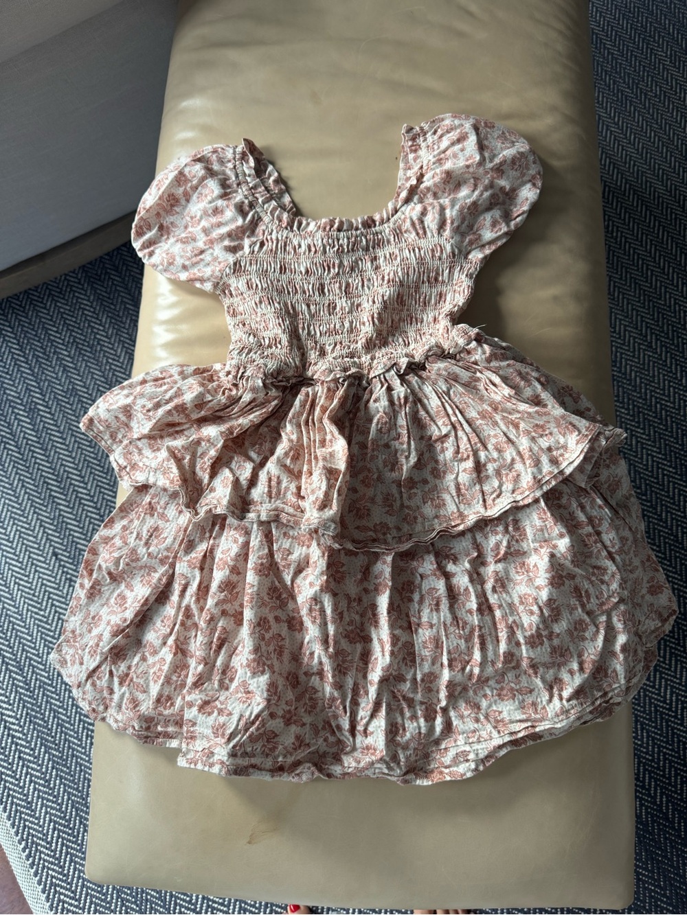 Girls' Noralee Pink Floral Tiered Sundress